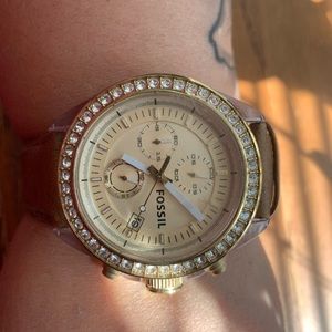 Fossil light brown watch